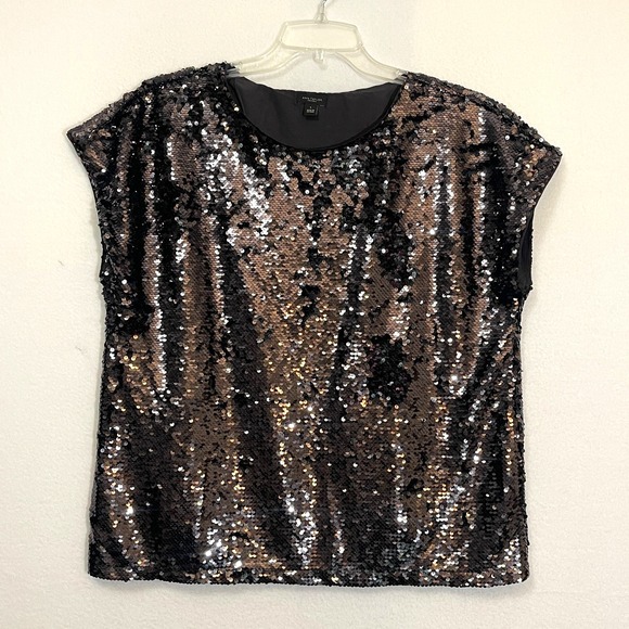 Ann Taylor Tops - Ann Taylor Black and Silver Sequin Blouse